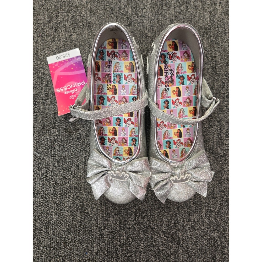 NWT Disney Princess Toddler sz 12 Silver Dress Up Heels Glitter